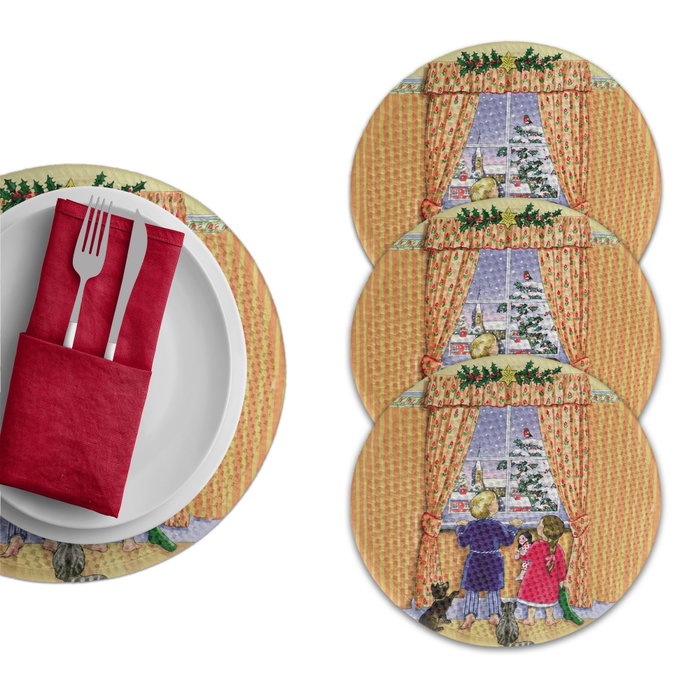 Hermia Set de 4 Salvamanteles Multicolor de 37 cm